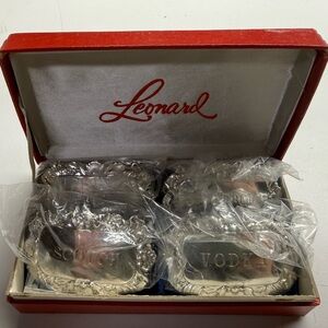 Mid Century Leonard decanter tags